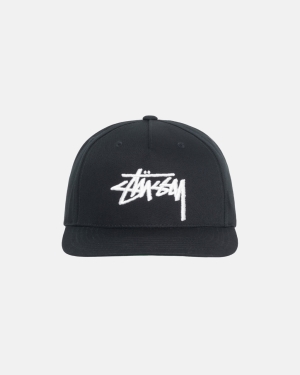 Caps Stussy Big Stock Point Crown μαυρα | 073-GIOSWK