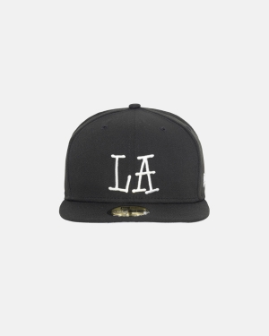 Caps Stussy La New Era μαυρα | 519-QCILJY