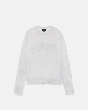 Πουλόβερ Stussy Loose Knit Logo Μπεζ | 610-IWJTKD
