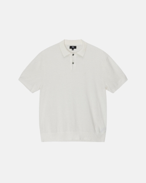 Πουλόβερ Stussy Textured Ss Polo Μπεζ | 103-QSNFEP