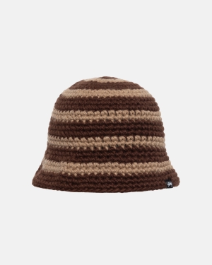 καπελα Stussy Swirl Knit Bucket καφε | 260-YBIRGH