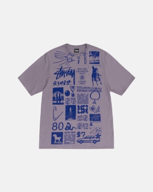 μπλουζακια για τρεξιμο Stussy Sara μωβ | 132-PCKVSZ