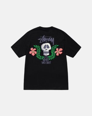 μπλουζακια για τρεξιμο Stussy Skull Crest μαυρα | 103-YGBFRV