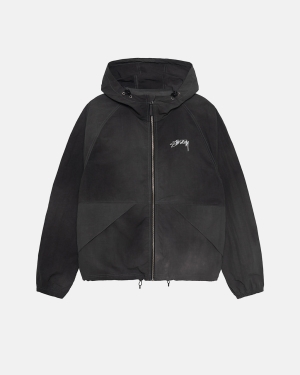 μπουφαν Stussy Wave Dye Beach Shell μαυρα | 807-YGETHC