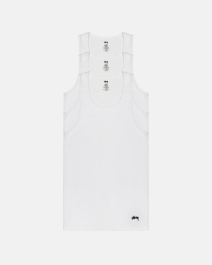 πουκαμισα Stussy Πλευρωτός - 3 Pack ασπρα | 150-YGVXWZ