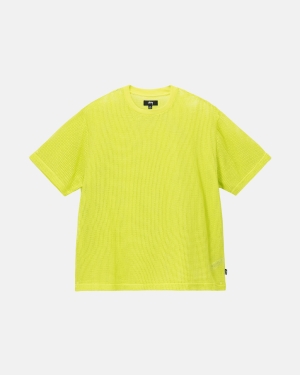 πουκαμισα Stussy βαμβακερα Mesh Ss Crew ανοιχτο πρασινο | 239-MAKDVX