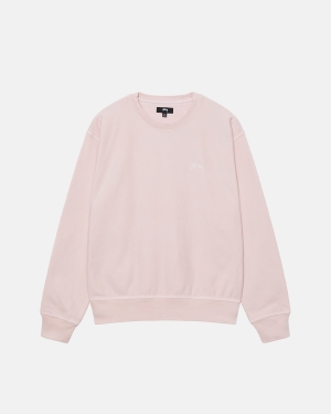 σορτσ Stussy Overdyed Stock Logo Crew ροζ | 261-QXEZAB