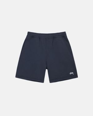 σορτσ Stussy Overdyed Stock Logo Sweat σκουρο μπλε | 908-DCYIJH