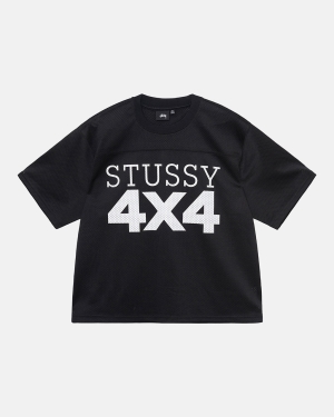 φανελα Stussy 4x4 Mesh Football μαυρα | 823-HWGXLQ